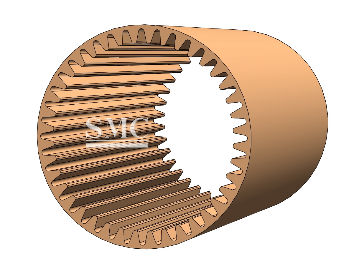 Ultra fine diameter inner grooved copper pipe